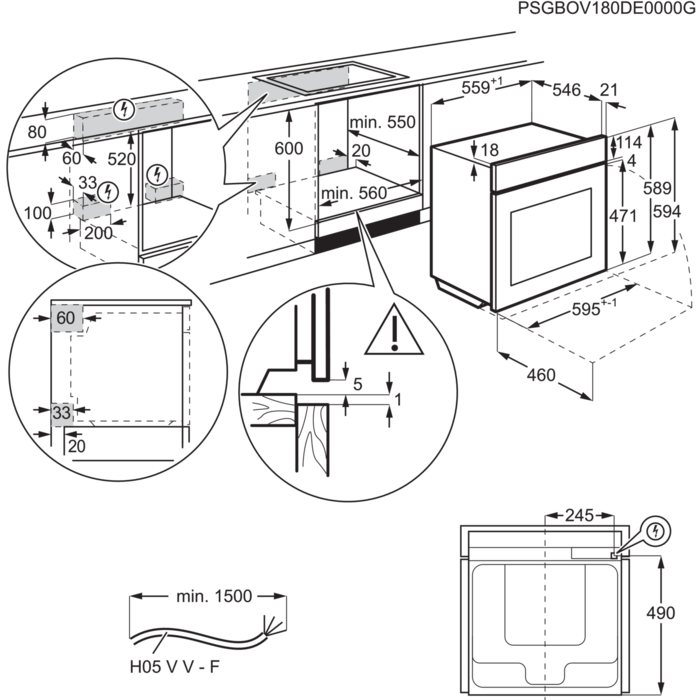 Электрический духовой шкаф electrolux oee6c71v белый